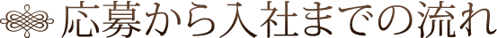 応募から入社までの流れ